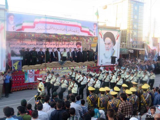 رژه نیروهای مسلح در دهدشت برگزار شد/ تصاویر